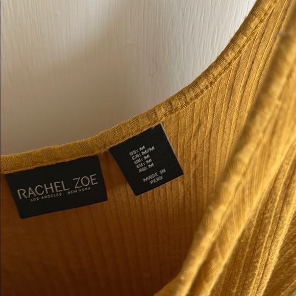 Rachel Zoe Mustard Yellow Ribbed Tank Top size medium - Picture 2 of 4